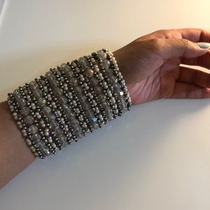 Beaded cuffed bracelet